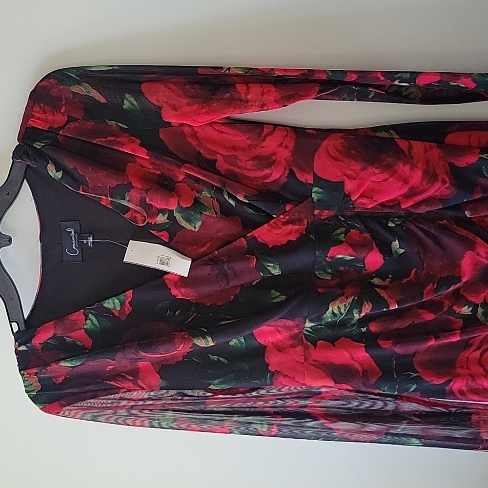 Connected Apparel dress red mesh size 10